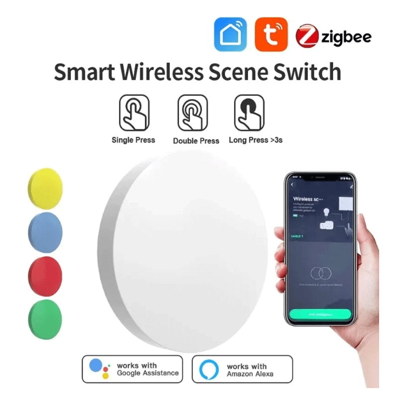 Smart Home Google - Interruptor de Escena Inalámbrico Inteligente Tuya