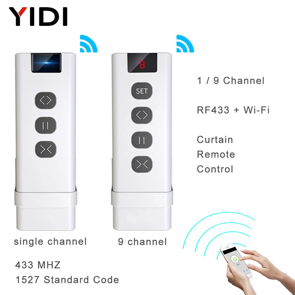 Smart Home Blinds - Mando a distancia RF433 de 9/1
