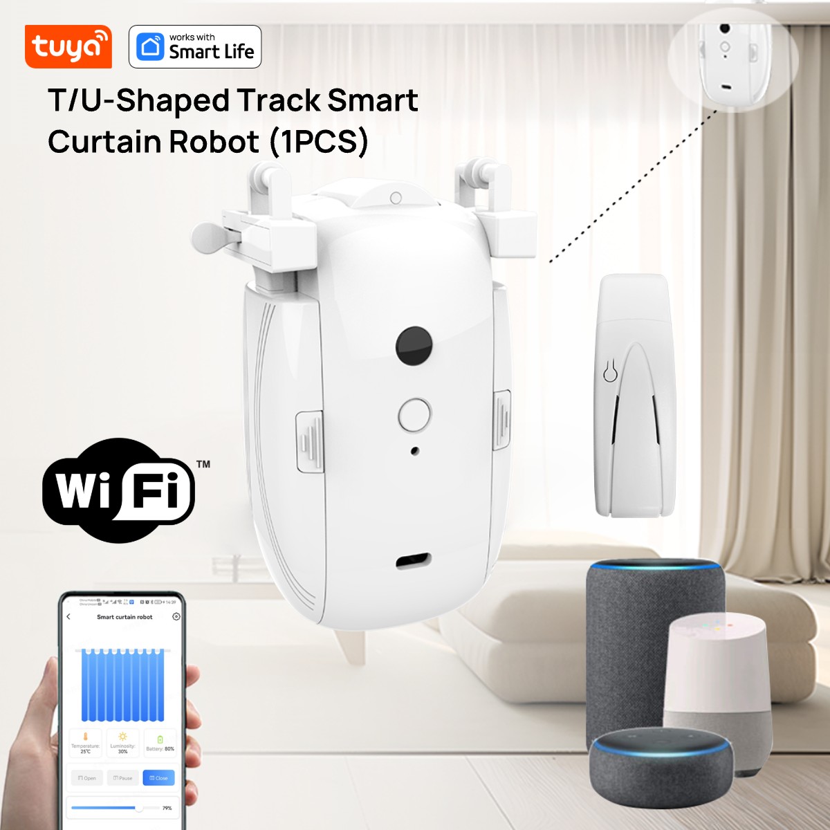 Smart Home Website - Robot de cortina WiFi inteligente Tuya,