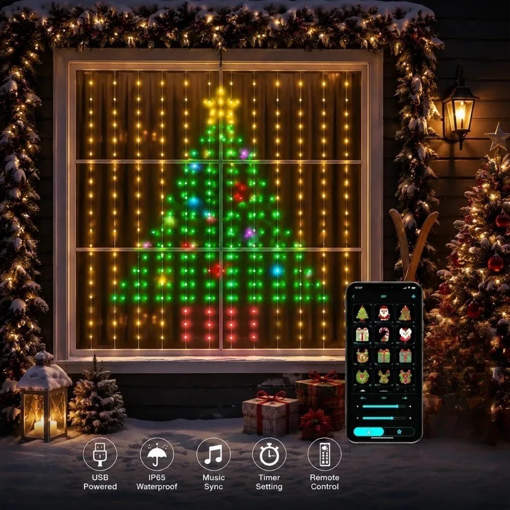 Smart Home Lighting Control - Luces LED de cortina de píxeles,