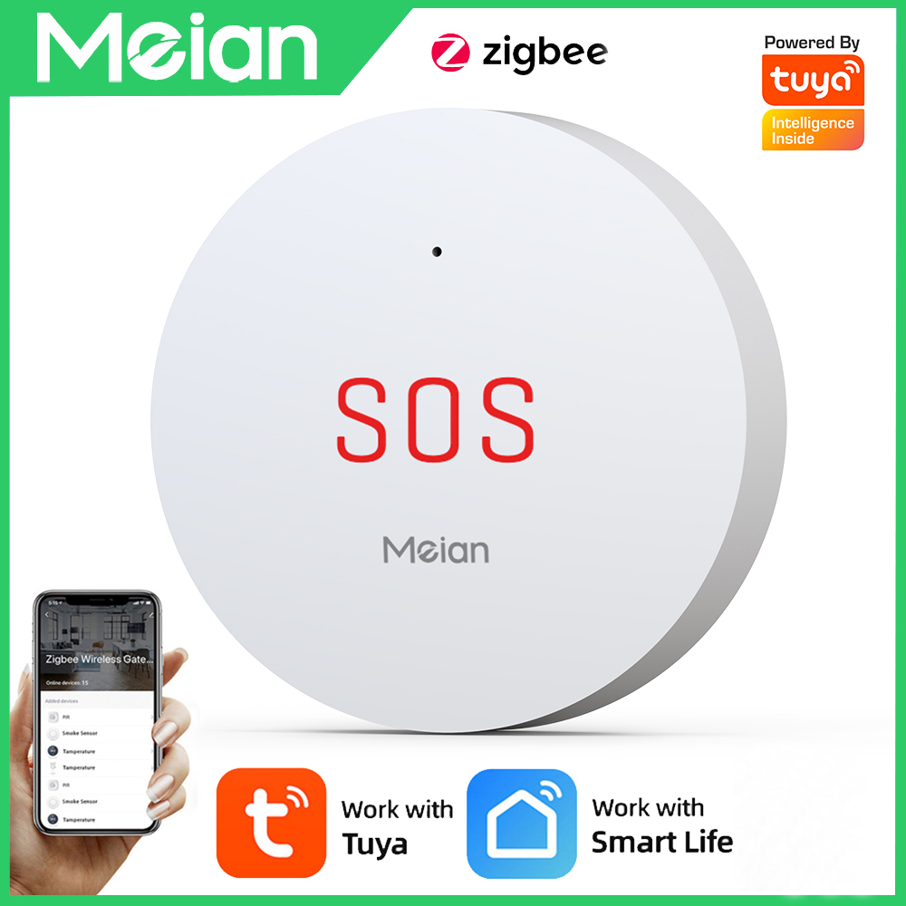 Smart Home Website - Zigbee-botón de emergencia Tuya SOS, sistema