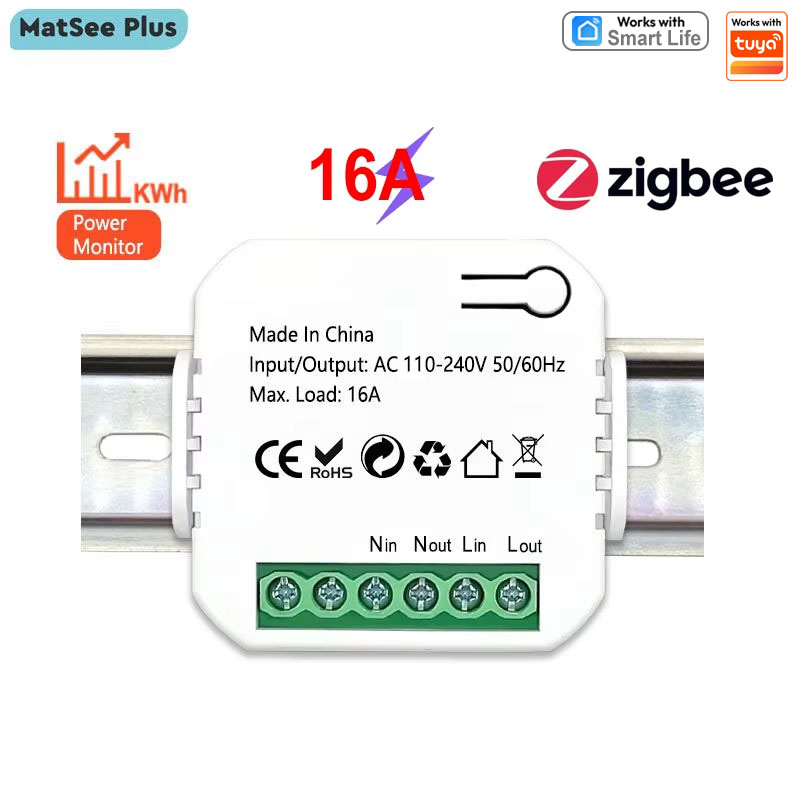 Smart Home Plus - Interruptor Inteligente ZigBee con Monitor de
