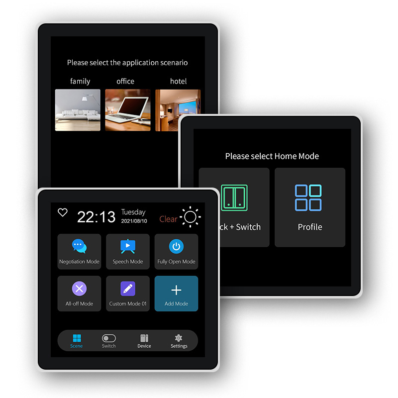 Smart Home Design - FUERS-Interruptor de pared inteligente multifuncional, pantalla