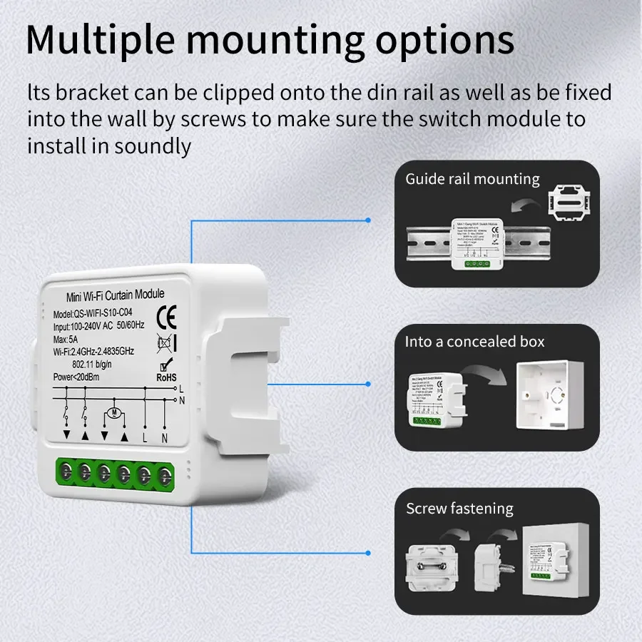 Smart Home Blinds - Módulo de Interruptor Inteligente para Cortinas