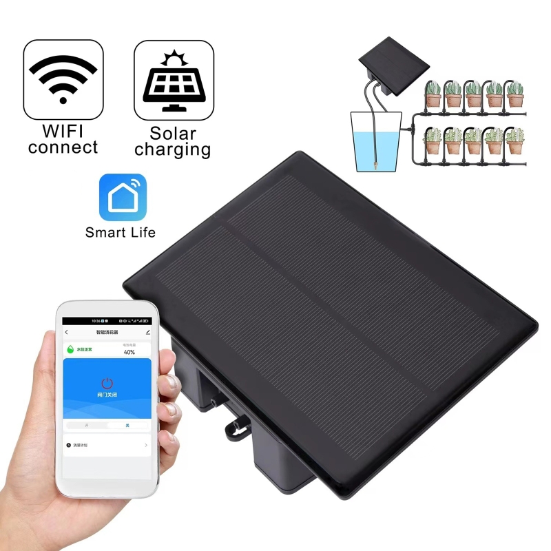 Smart Home Diy - Kit de riego automático Solar WIFI,
