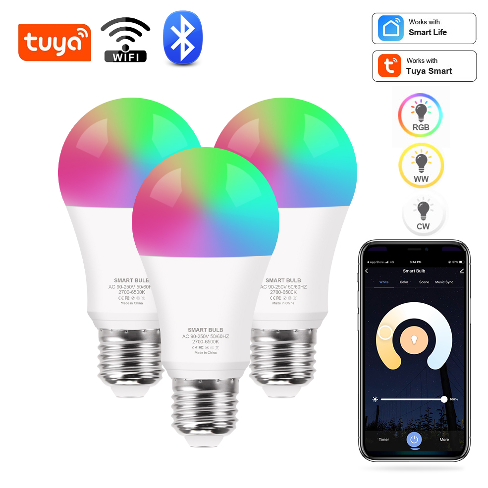 Smart Home Diy - Bombilla inteligente Tuya Wifi/Bluetooth, lámpara Led