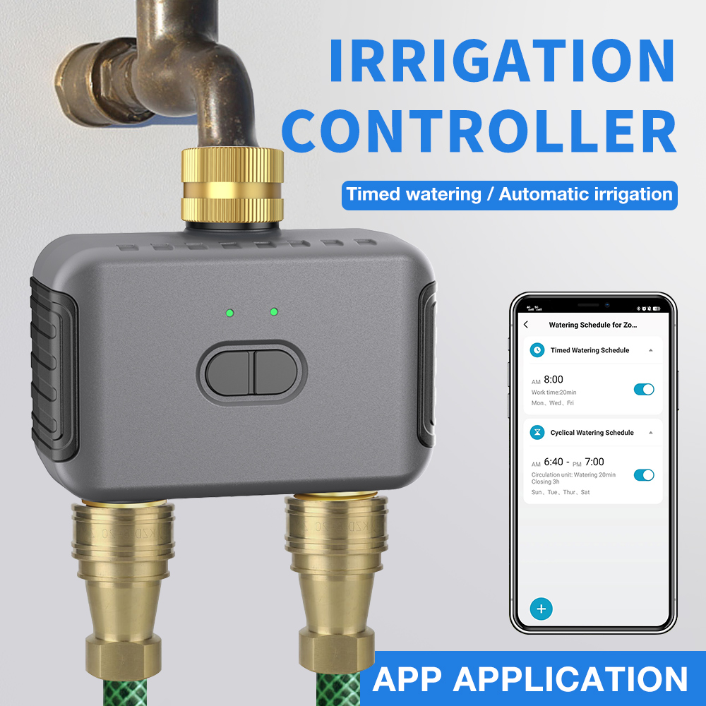 Smart Home Devices - Tuya-temporizador de riego de 2 zonas,