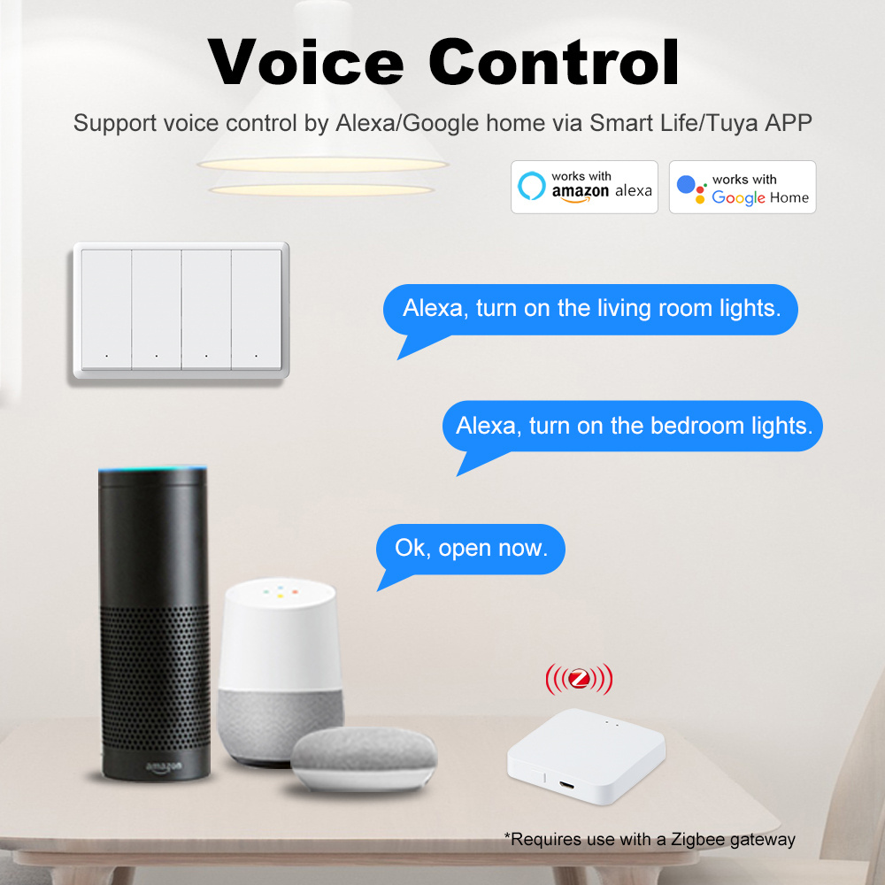 Interruptor inteligente Zigbee - Smart Home Google reseña y precio
