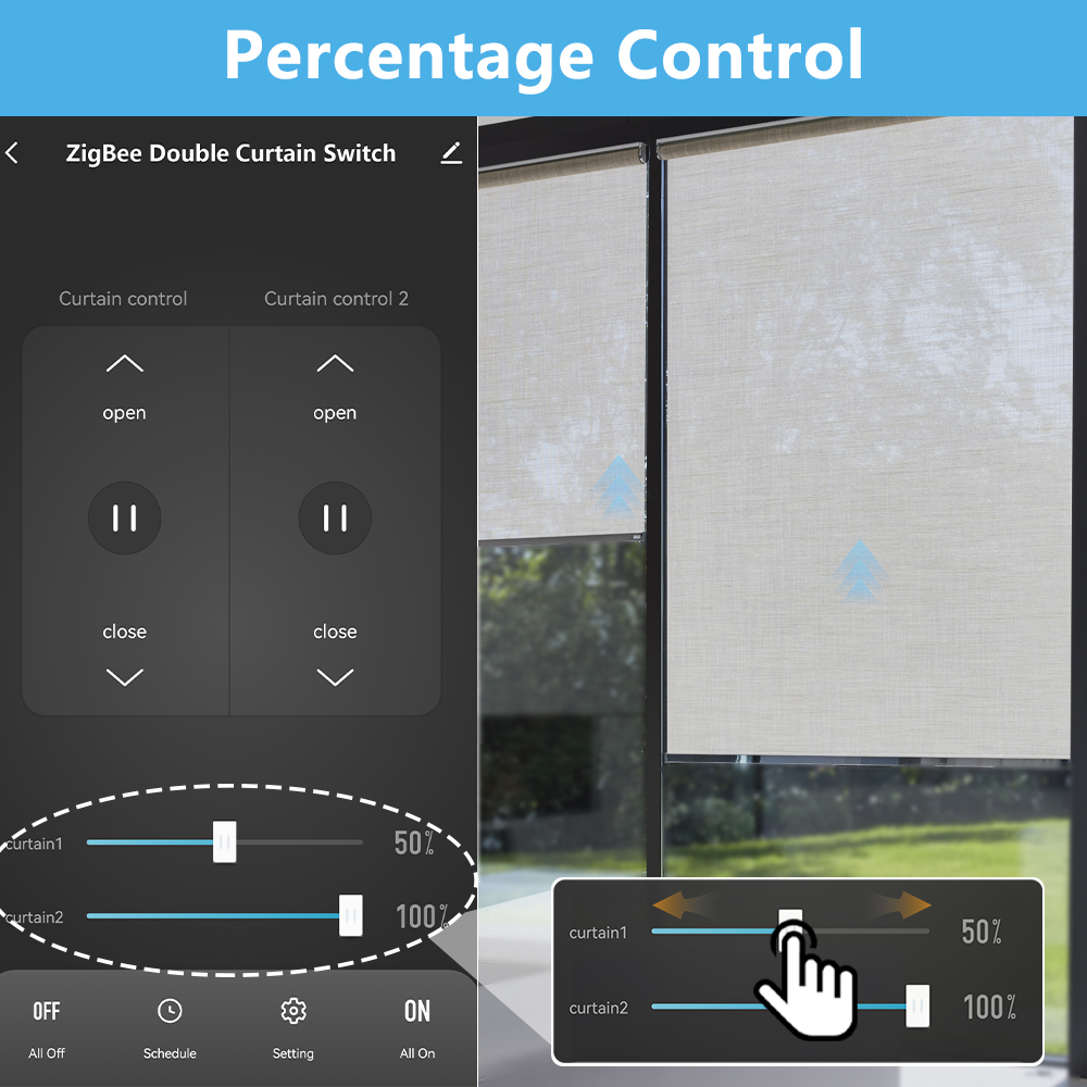 Interruptor de Cortinas Dobles - Smart Home Blinds reseña y precio