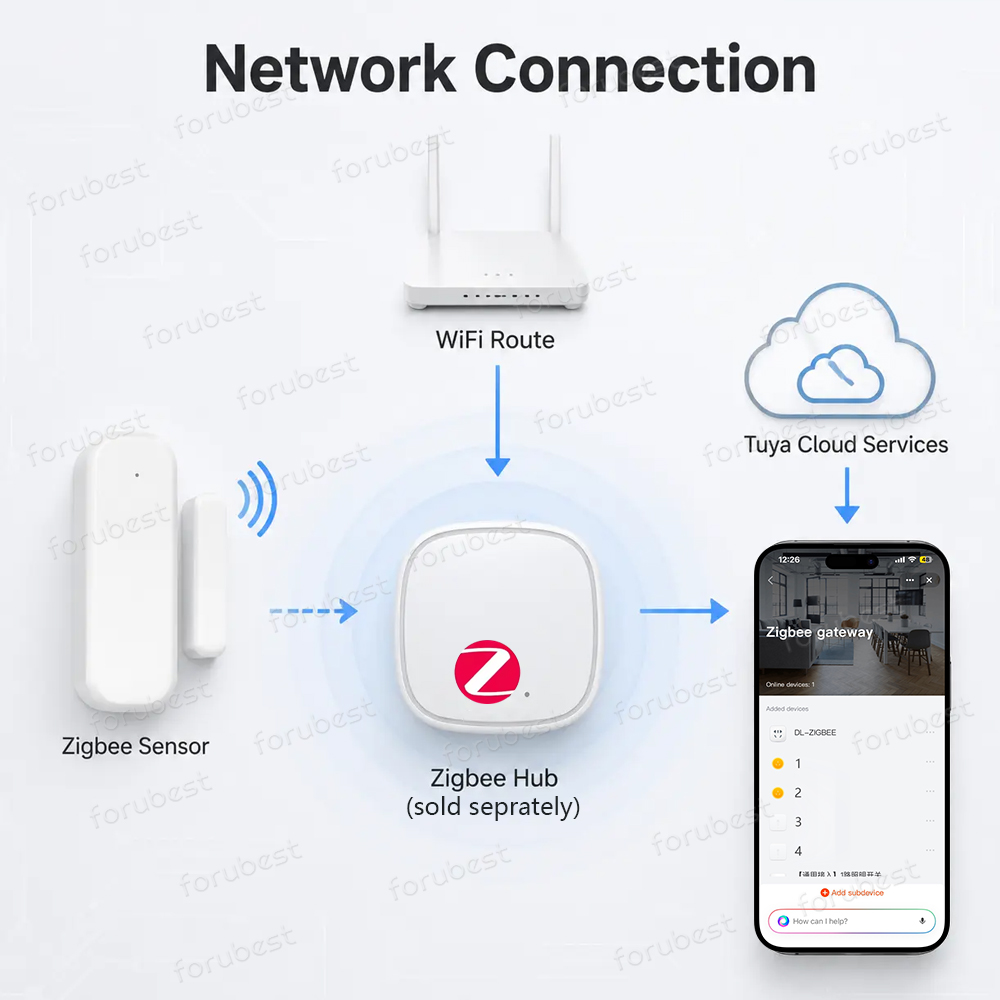 Sensor de puerta y ventana Zig - Smart Home Website reseña y precio