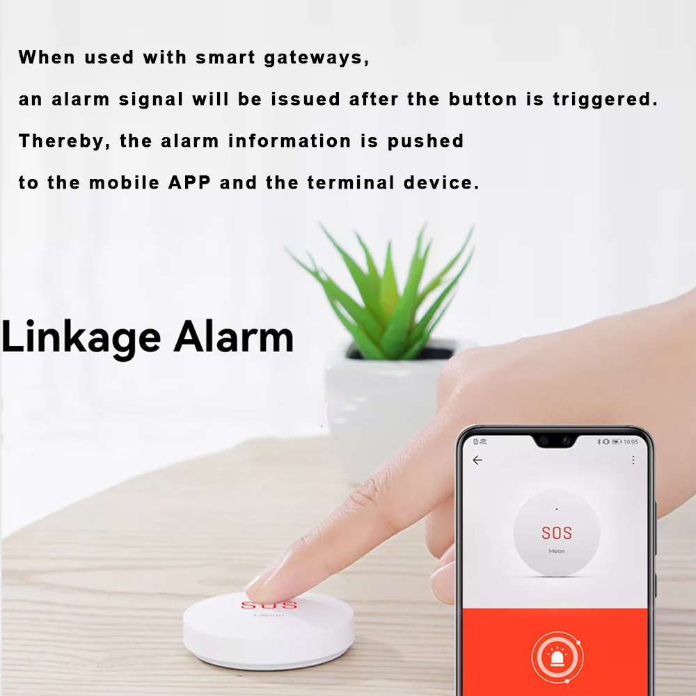 Zigbee-botón de emergencia Tuy - Smart Home Website reseña y precio
