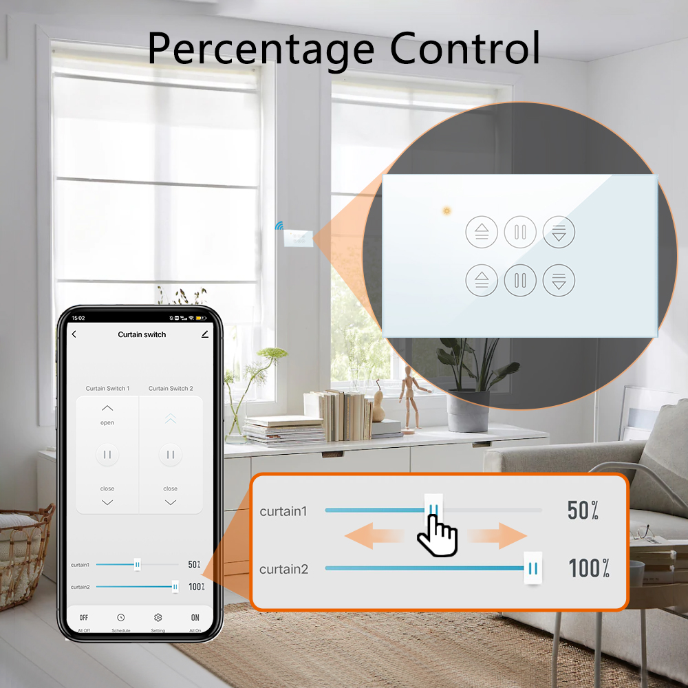 QCSMART WiFi doble cortina int - Smart Home Blinds reseña y precio
