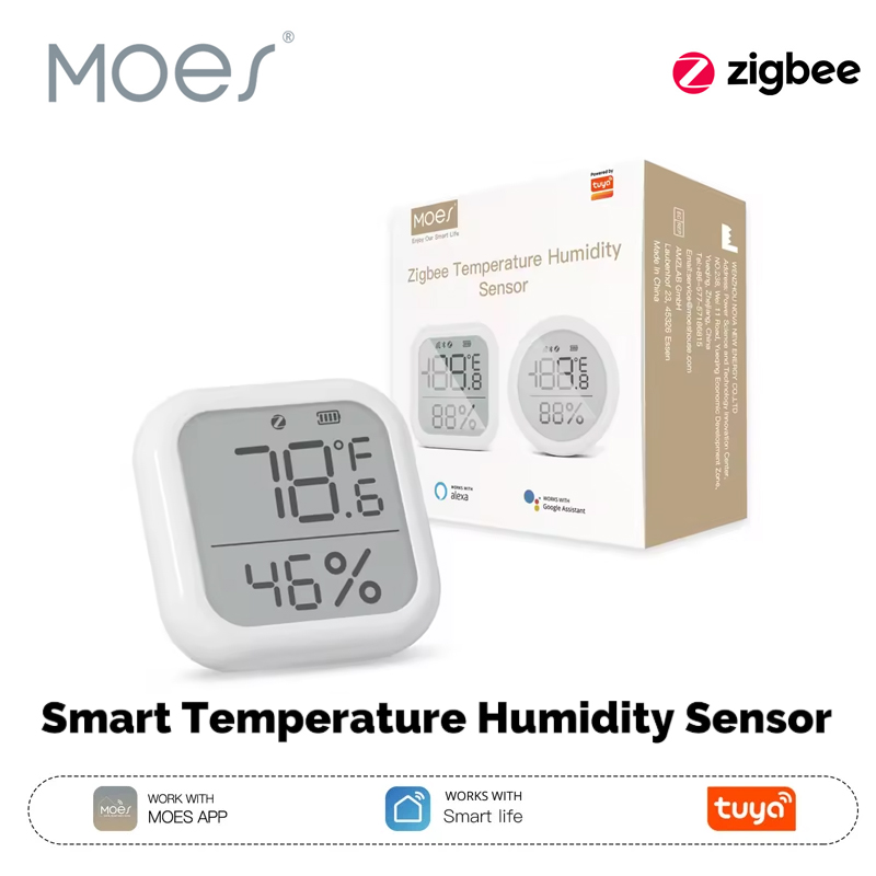 Sensor de temperatura y humeda - Smart Home Moes reseña y precio