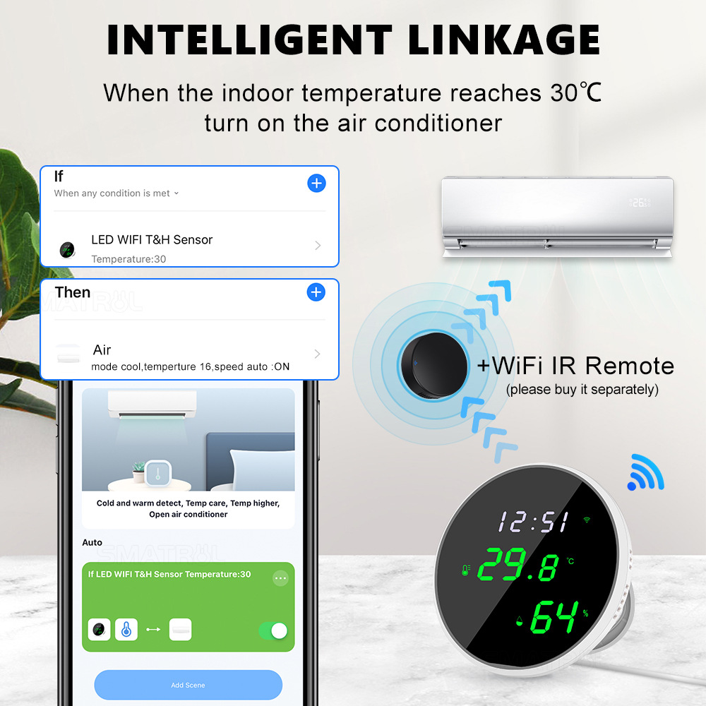 Tuya-Sensor inteligente de tem - Smart Home Design reseña y precio