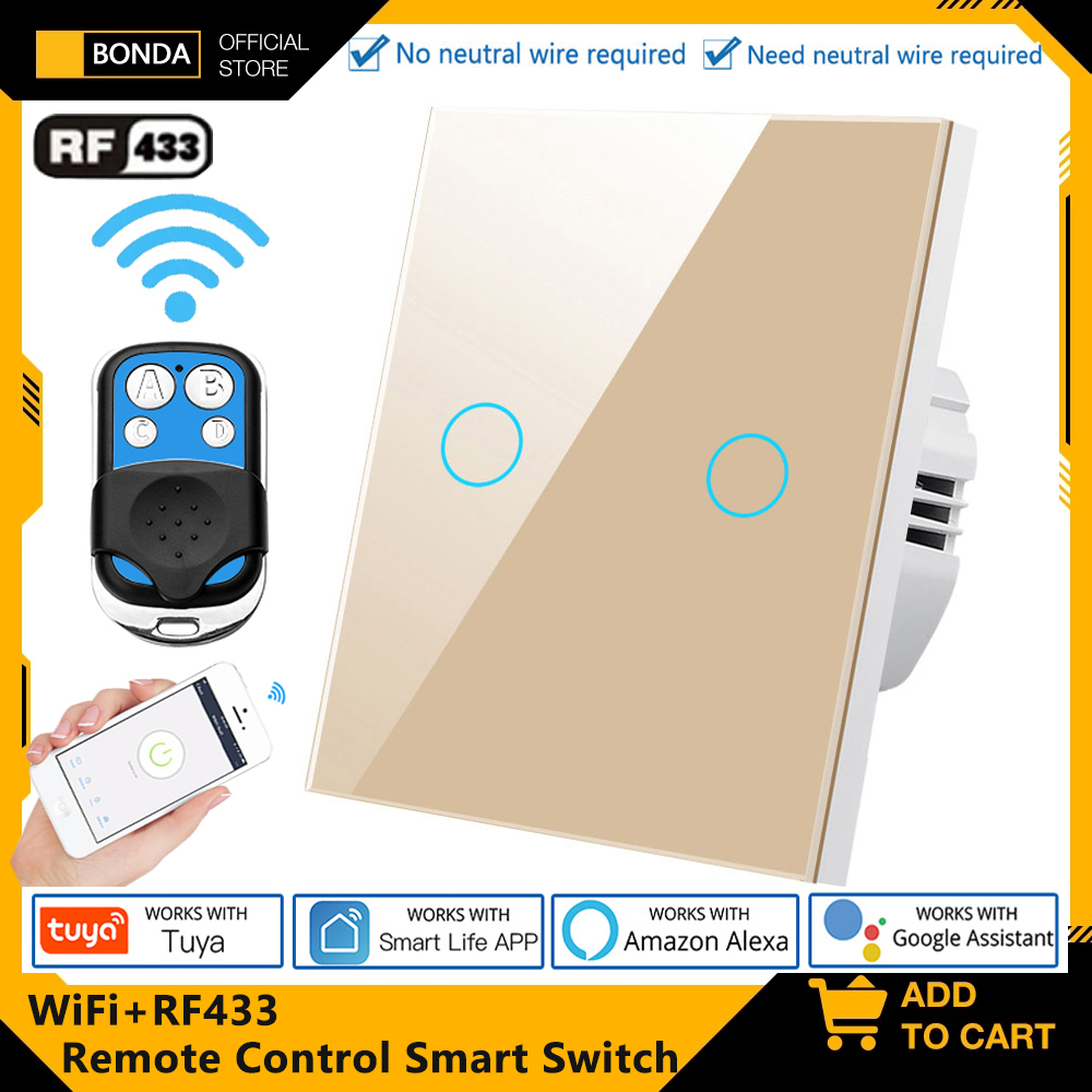 Tuya EU WiFi + RF433 interrupt - Smart Home Lighting Control reseña y precio