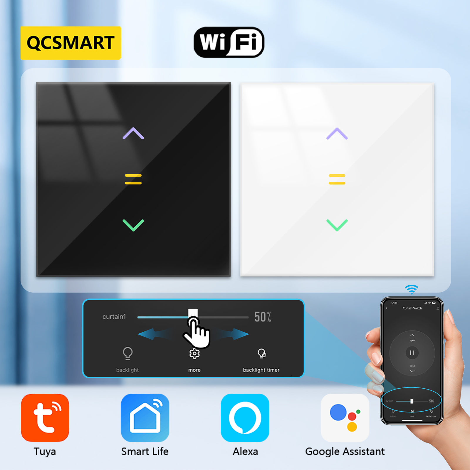 QCSMART-Interruptor de persian - Smart Home Blinds reseña y precio