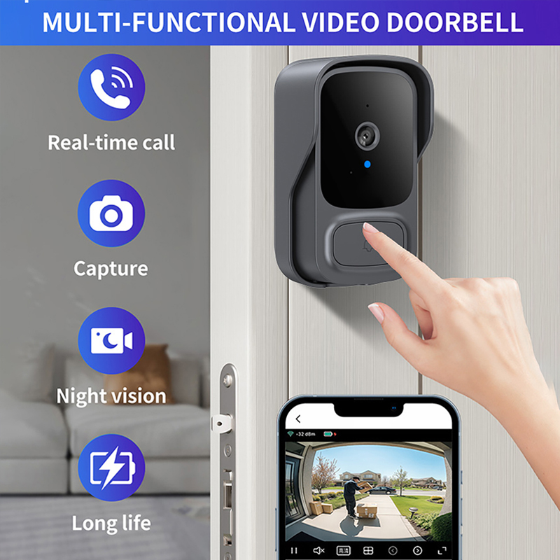 Tuay-cámara con timbre Wifi, v - Smart Home Video Doorbell Installation reseña y precio